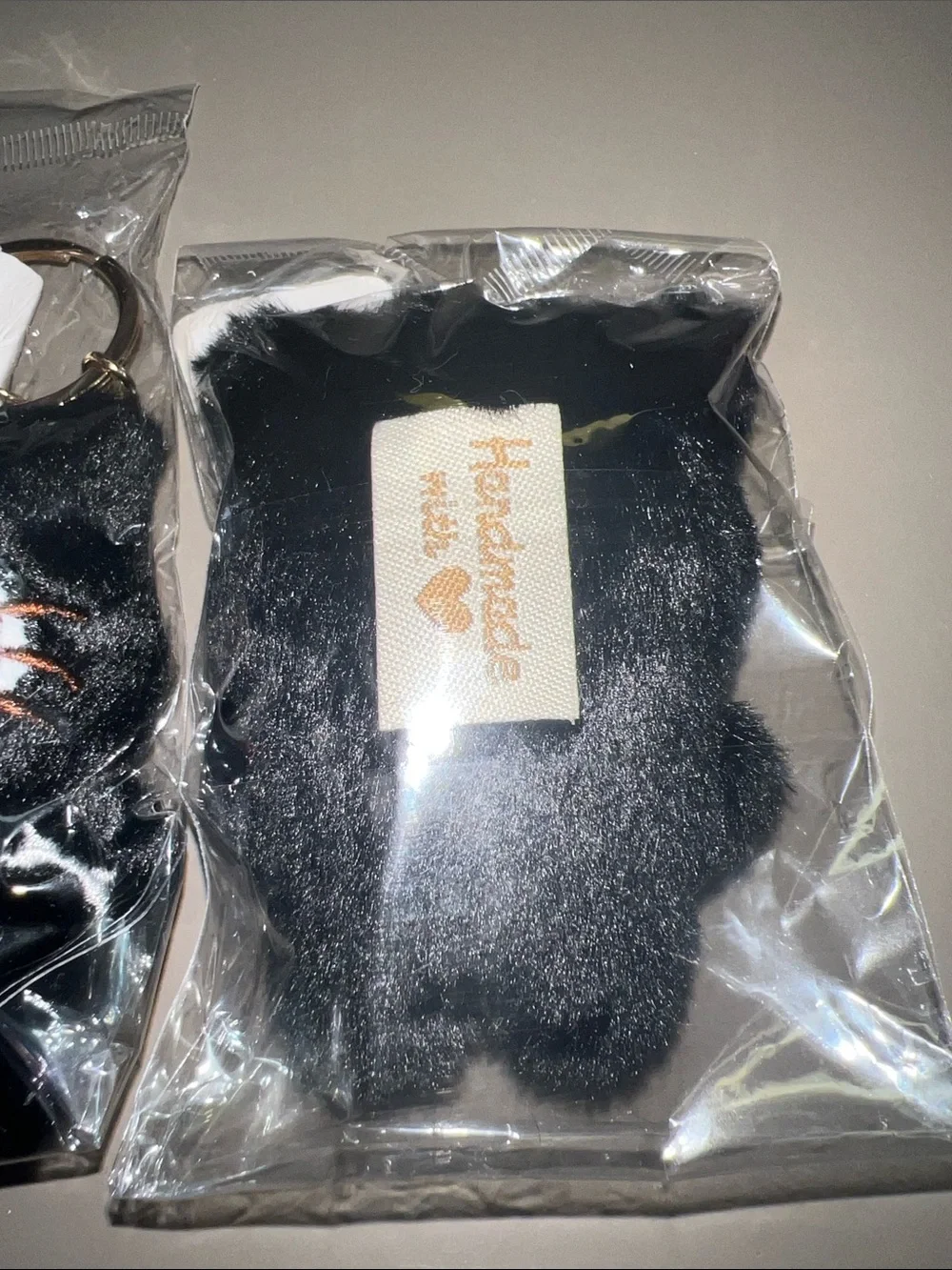 Hello Kitty Happy Halloween Black Plush Cat Costume Keychain with Red Bow
